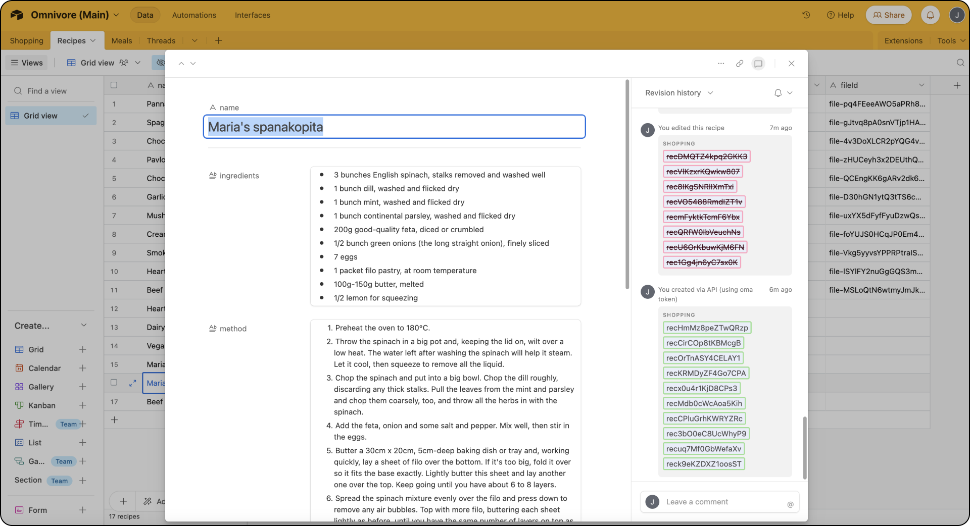 Structured data backend