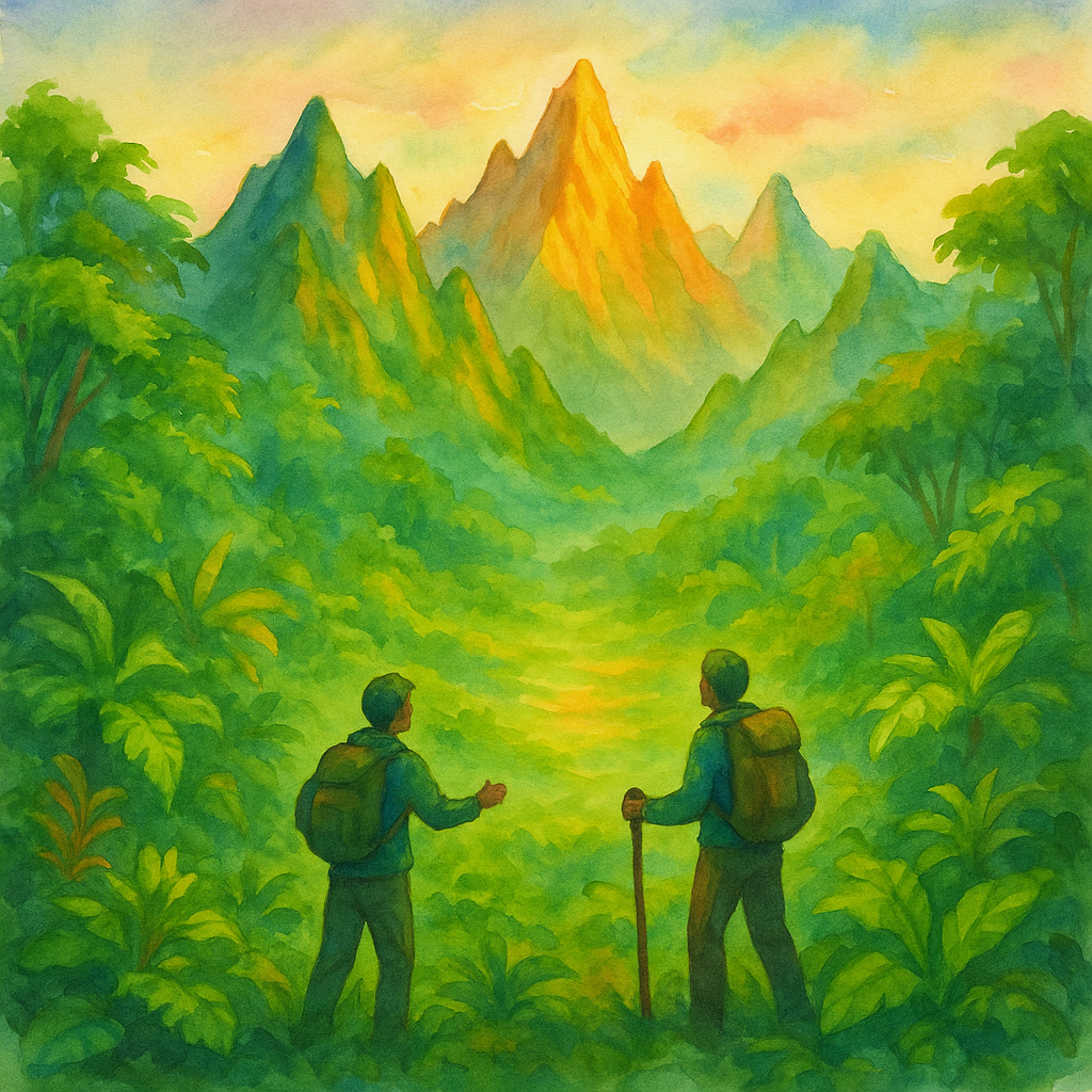 The valleys between peaks