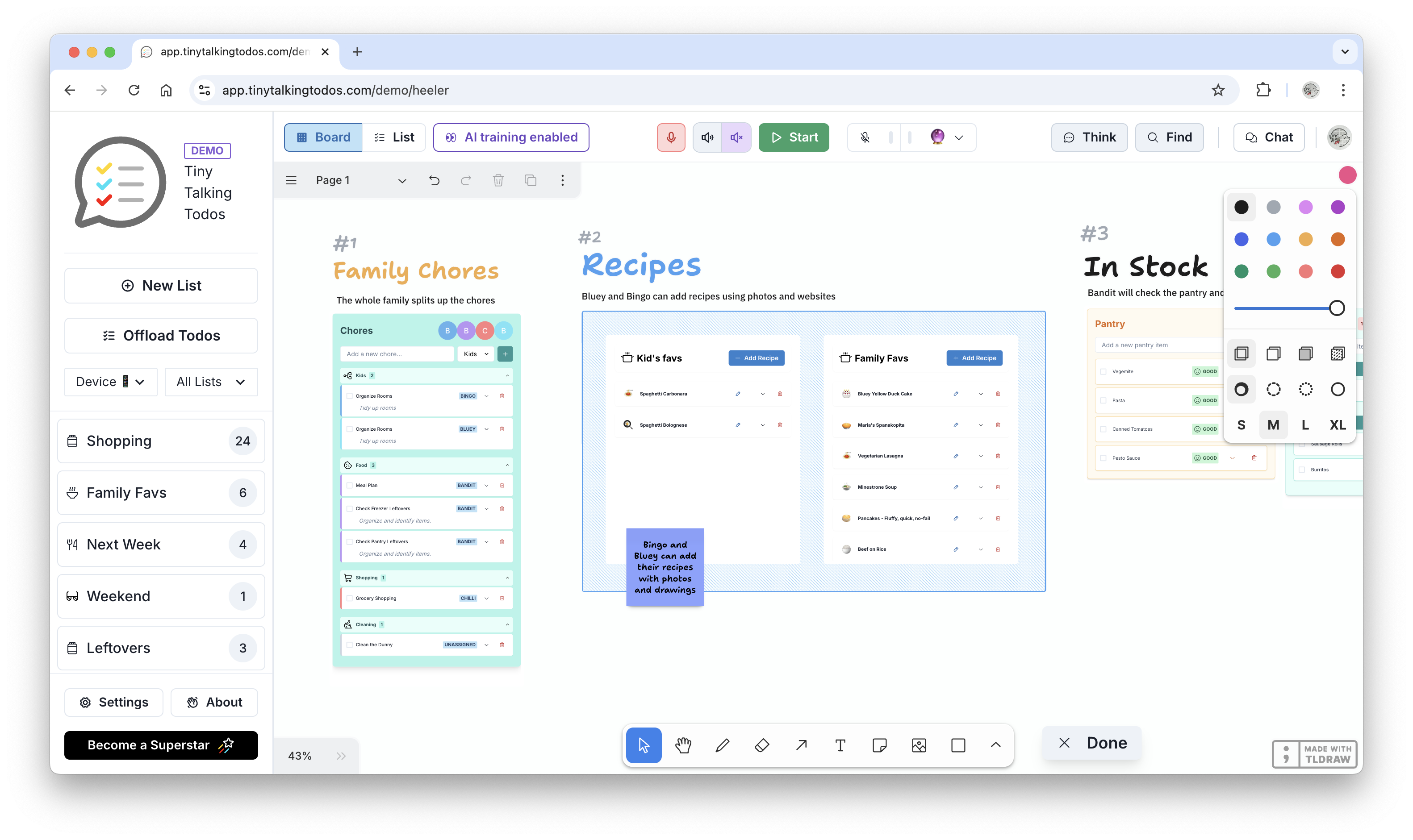 Canvas feature